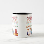 Silk & Lantern Harmony weiß Zweifarbige Tasse (Mittel)