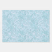 Silk Moire Kleines Muster in Helles Aqua Geschenkpapier Set (Vorderseite 3)