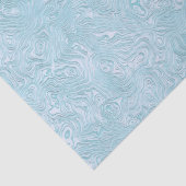 Silk Moire Kleines Muster in Helles Aqua Seidenpapier (Detail)