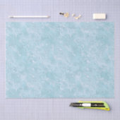 Silk Moire Kleines Muster in Helles Aqua Seidenpapier (Handwerk)