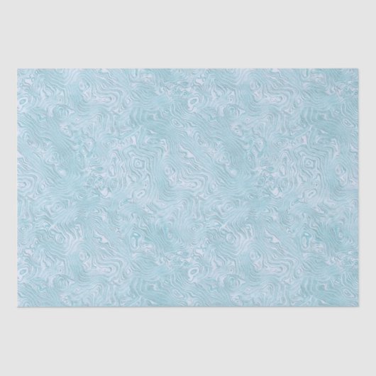 Silk Moire Kleines Muster in Helles Aqua Seidenpapier (Vorderseite)