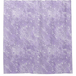 Silk Moire Kleines Muster in Lilac Lavender Duschvorhang