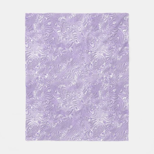 Silk Moire Kleines Muster in Lilac Lavender Fleecedecke (Vorderseite)