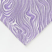 Silk Moire Kleines Muster in Lilac Lavender Fleecedecke (Ecke)