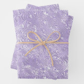 Silk Moire Kleines Muster in Lilac Lavender Geschenkpapier Set (Beispiel)