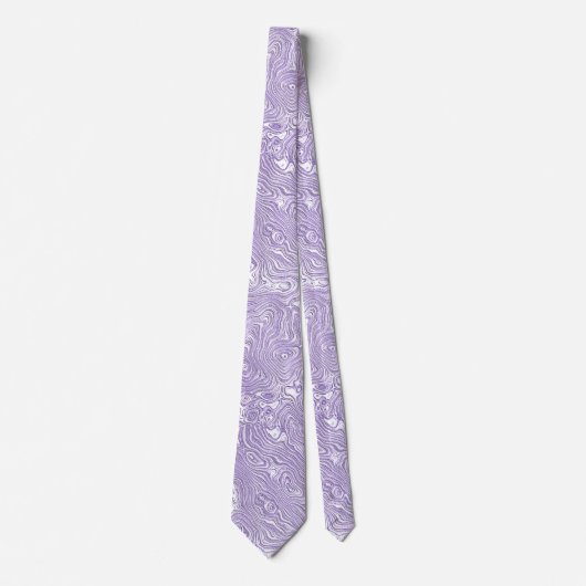 Silk Moire Kleines Muster in Lilac Lavender Krawatte (Vorderseite)