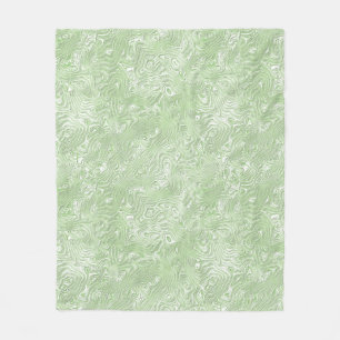 Silk Moire Kleines Muster in Limettengrün Fleecedecke