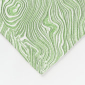 Silk Moire Kleines Muster in Limettengrün Fleecedecke (Ecke)