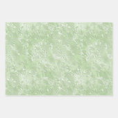 Silk Moire Kleines Muster in Limettengrün Geschenkpapier Set (Vorderseite 3)