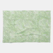 Silk Moire Kleines Muster in Limettengrün Geschirrtuch (Horizontal)