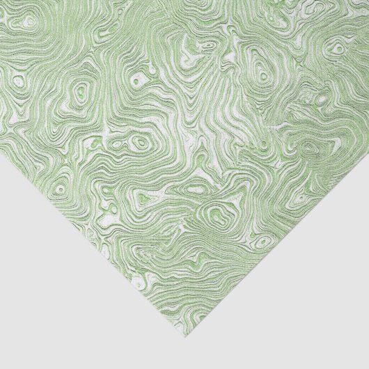 Silk Moire Kleines Muster in Limettengrün Seidenpapier (Detail)