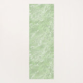 Silk Moire Kleines Muster in Limettengrün Yogamatte (Rückseite)