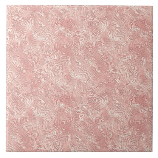 Silk Moire Kleines Muster in Peach Fliese (Vorderseite)
