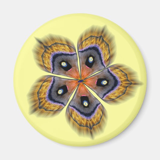 Silk Moth Wing Mandala Magnet (Vorne)
