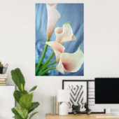 Silk Parade White Calla Lily Fotografy Posters Poster (Heimbüro)