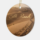 Silk Road Desert Landscape Typography Art Keramik Ornament (Links)
