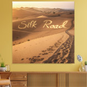 Silk Road Desert Landscape Typography Art Leinwanddruck (Insitu (Wohnzimmer))