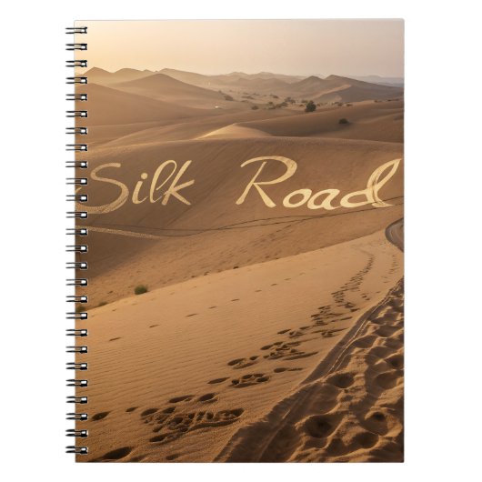 Silk Road Desert Landscape Typography Art Notizblock (Vorderseite)