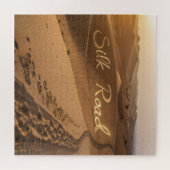 Silk Road Desert Landscape Typography Art Puzzle (Horizontal)
