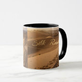 Silk Road Desert Landscape Typography Art Tasse (VorderseiteRechts)