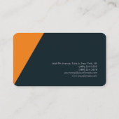 Silk Schlicht Simple Orange Blue Grau Minimalistis Visitenkarte (Rückseite)