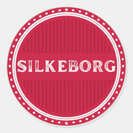 Silkeborg City Pride Emblem – Danish Identity Runder Aufkleber (Vorderseite)