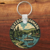 Silkeborg Dänemark See Schlüsselanhänger (Rückseite)