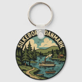 Silkeborg Dänemark See Schlüsselanhänger (Rückseite)