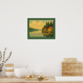 Silkeborg Denmark Lake Poster (Küche)