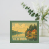 Silkeborg Denmark Lake Postkarte (Stehend Vorderseite)