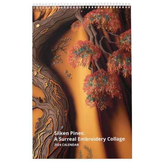 Silken Pines: Eine surreale Stickerei Kalender (Titelbild)