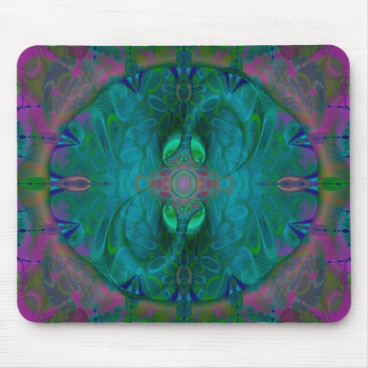 Silken Portals Psychedelic Abstrakt Mousepad (Vorne)