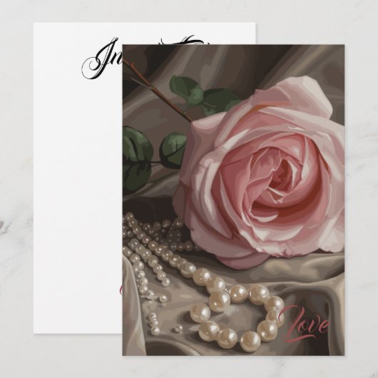 Silken-Rose Dankeskarte (Vorne/Hinten)