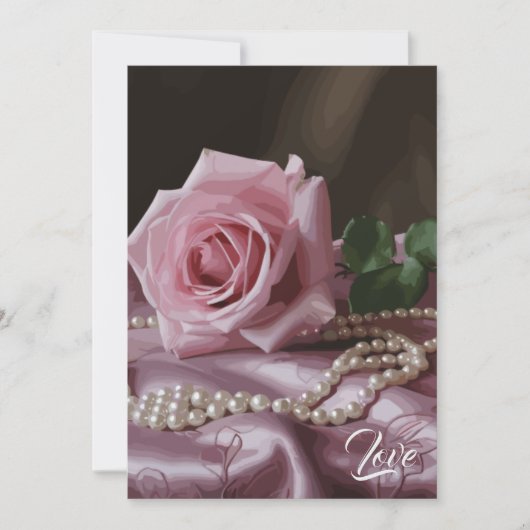 Silken-Rose Dankeskarte (Vorderseite)