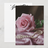 Silken-Rose Dankeskarte (Vorne/Hinten)