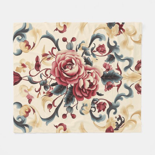 Silken Rose Dynasty Fleecedecke (Vorderseite (Horizontal))