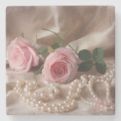 Silken-Rose Steinuntersetzer (Vorderseite)