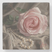 Silken-Rose Steinuntersetzer (Vorderseite)