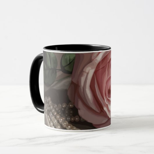 Silken-Rose Tasse (Vorderseite Links)
