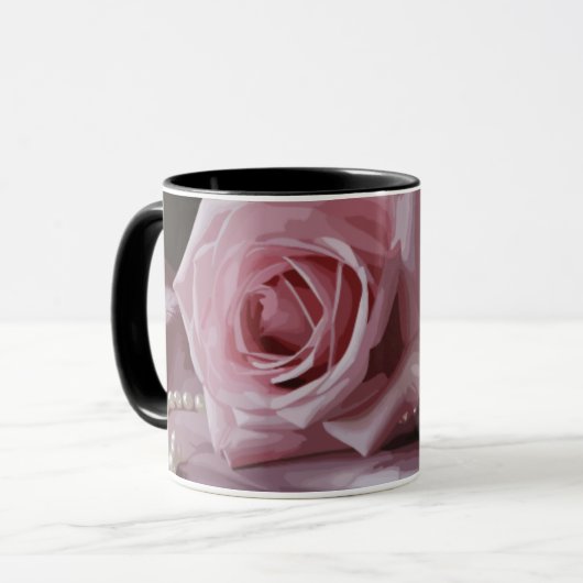 Silken-Rose Tasse (Vorderseite Links)