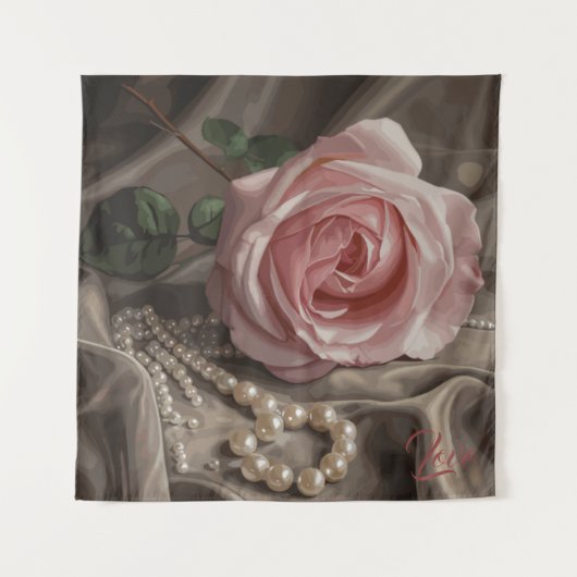Silken-Rose Wandteppich (Vorderseite)