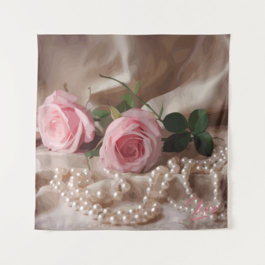 Silken-Rose Wandteppich (Vorderseite)