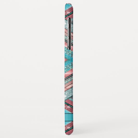 Silken Stripes - Geometric - Blue Copper Case-Mate iPhone Hülle (Hinten/Links)