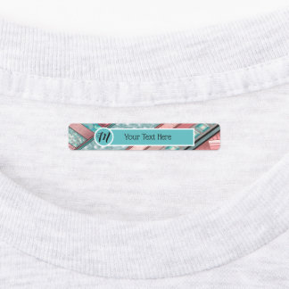 Silken Stripes Set von 96 Custom Rectangle Iron-on Etiketten