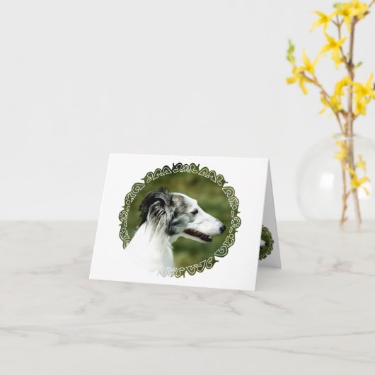 Silken Windhound A Karte (Gelbe Blume)