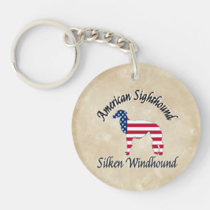 Silken Windhound - Amerikanischer Windhund  Schlüsselanhänger
