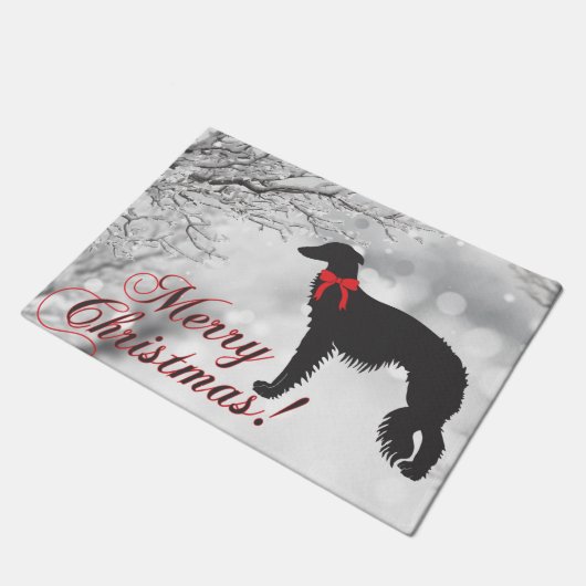 Silken Windhound Christmas Fußmatte (Schrägansicht)