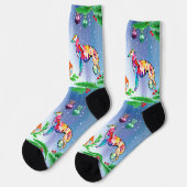Silken Windhound Christmas Socken (Linkes Detail)