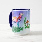Silken Windhound Christmas Tasse (Vorderseite Links)