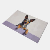 Silken Windhound Doormat Art Fußmatte (Schrägansicht)